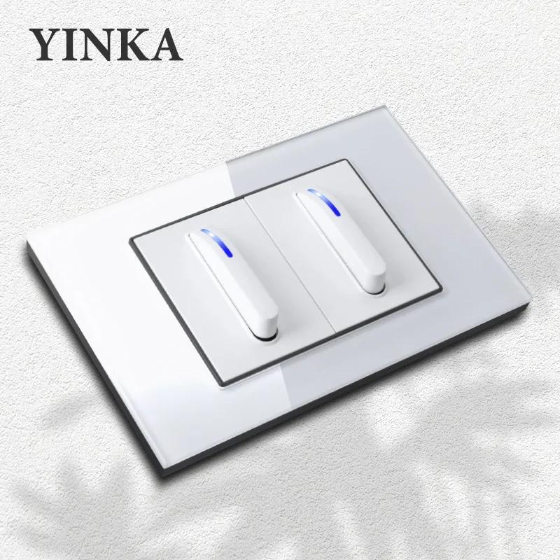 YINKA ȭƮ ǾƳ Ű    ġ, ȭ  г Ǫ ư ġ, LED ǥñ AC110V-250V, 118mm x 72mm